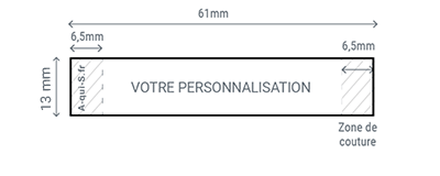 Dimensions étiquettes à coudre