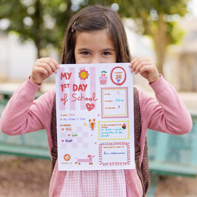 My first day of school or nursery poster free download My first day of school or nursery poster free download